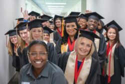 NWF State College students pose for a photo during commencement